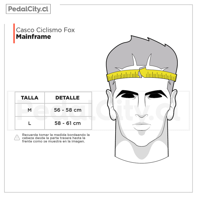 Casco Bicicleta Mainframe TRVRS Amarillo Fox