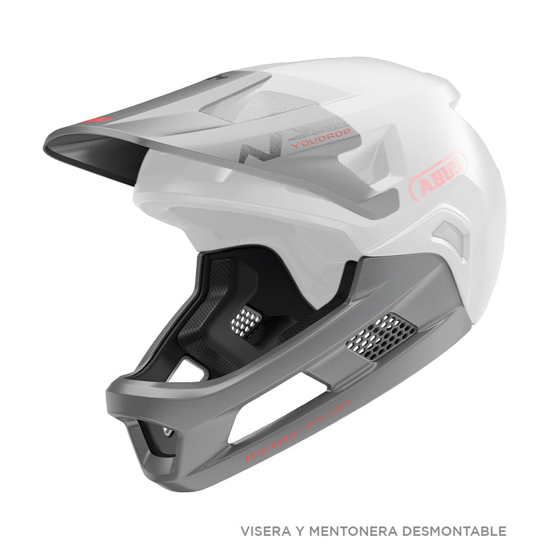 Casco integral infantil Abus YOUDROP FF Silver