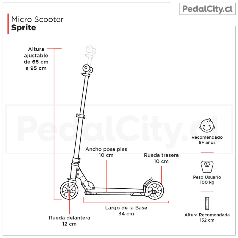 Micro Scooter Sprite Morado metálico