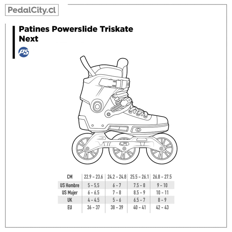 Patines Powerslide Triskate Next Pastel 100