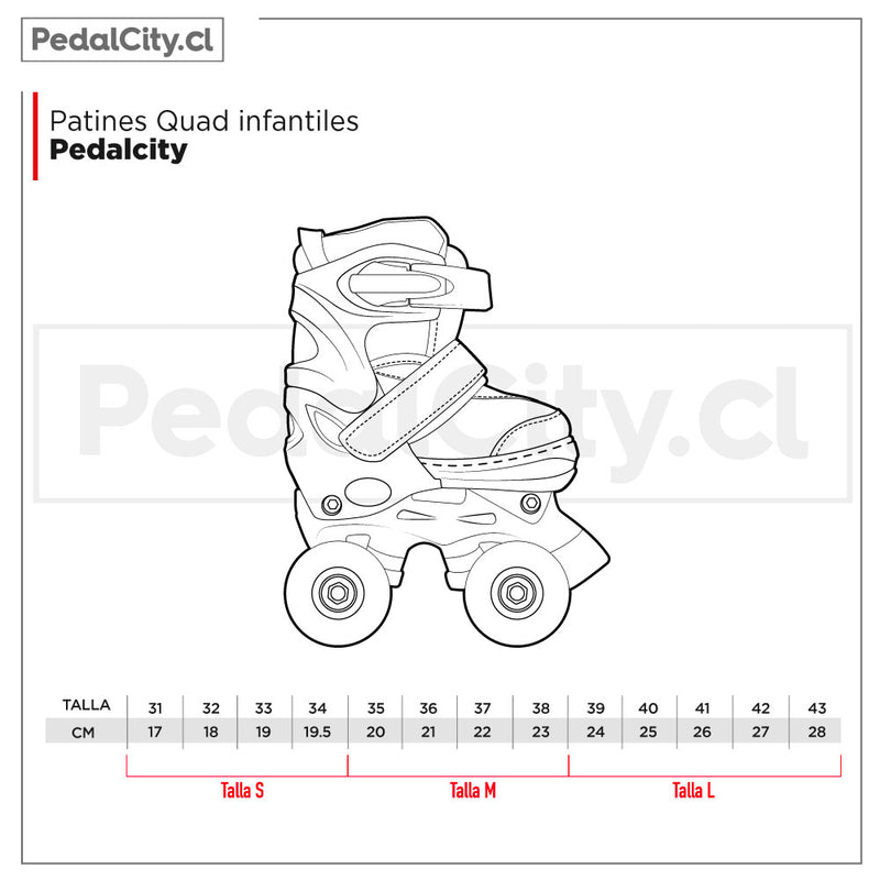 Patines Quad infantiles Power Black