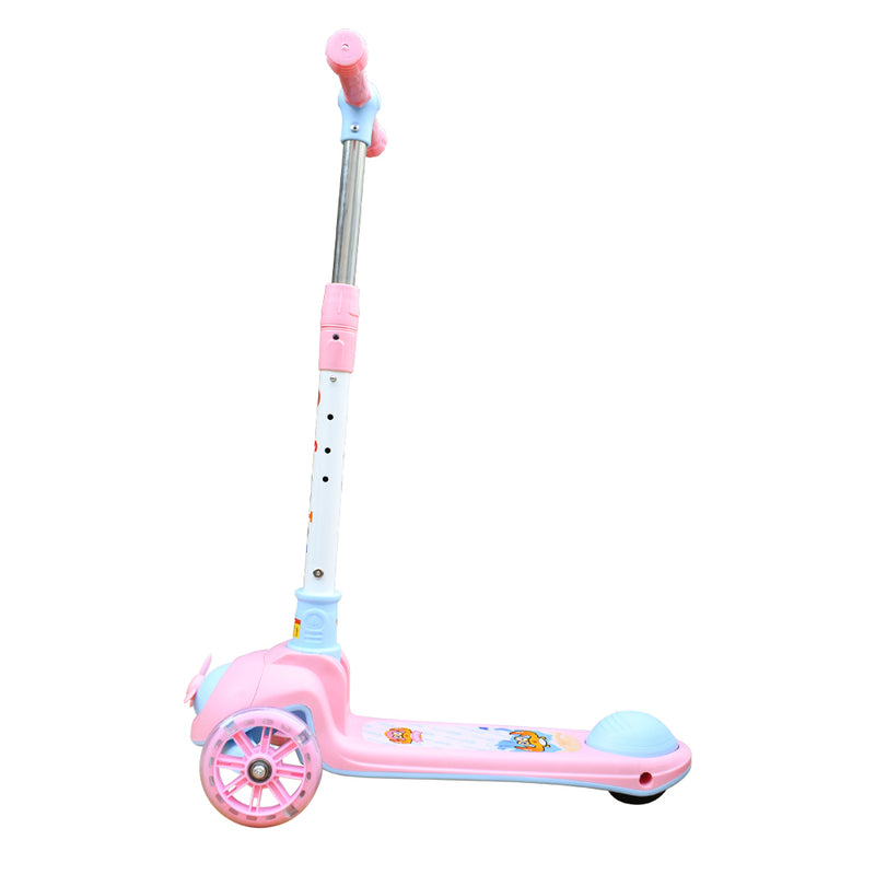 Scooter Infantil Pedalcity Plegable Cangrejo Rosado