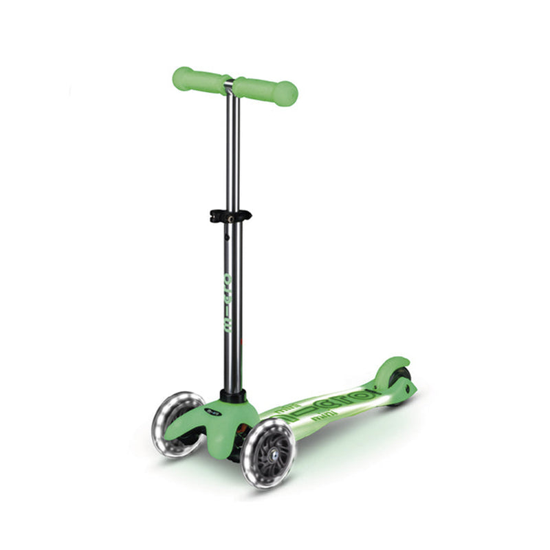 Scooter Micro Mini Deluxe Led Brilla de Noche Verde